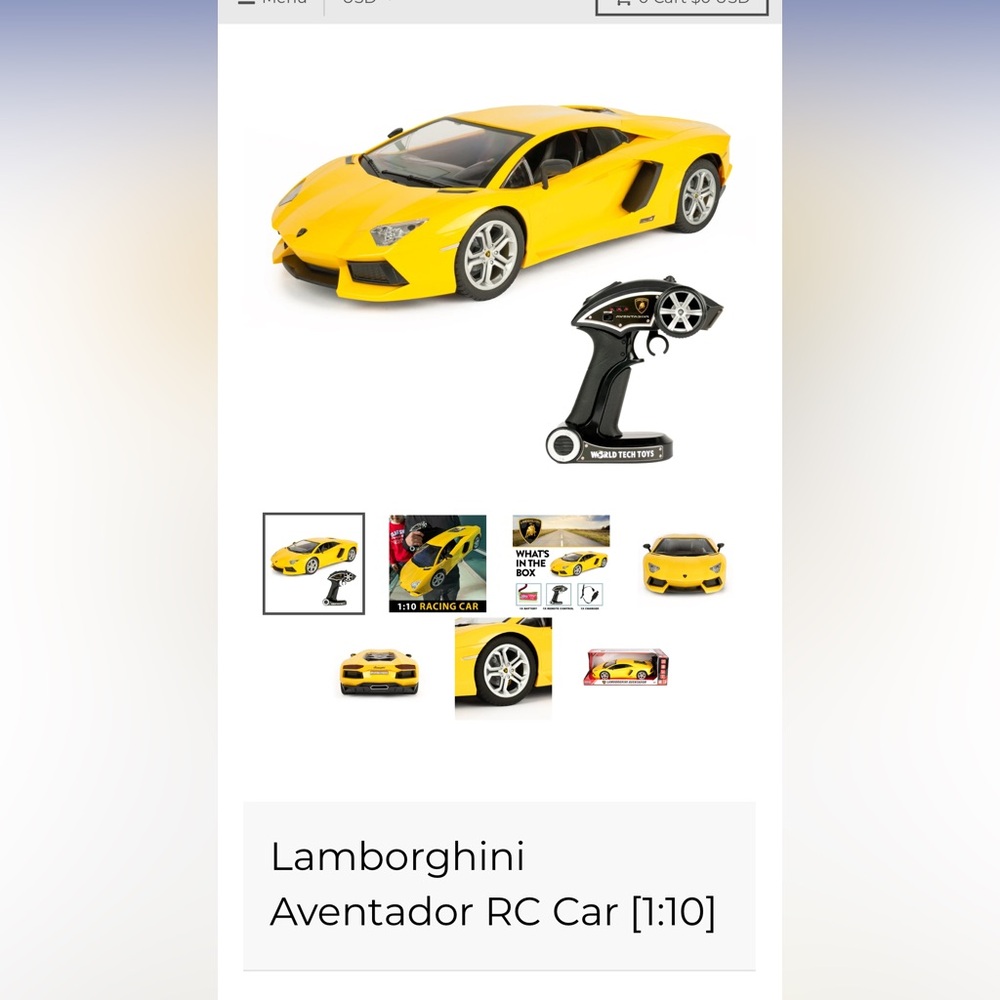 World Tech Toys Lamborghini Aventador 1:10 Electric RC Car - Picture 5 of 6